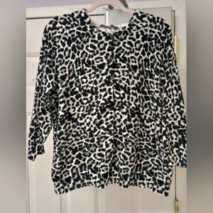 Women's animal print cardigan